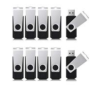 Aiibe Lot de 10 clés USB 2.0 16GB 10PCS Black