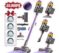Aiibot Aspirateur balai sans fil,65000Pa/600W/70Mins Aspirateur sans fil Smart Display,Aspirateur balai avec brosse anti-enchevêtrement,trois vitesses