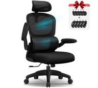 Aiibot Chaise de bureau ergonomique, 5D soutien lombaire chaise de bureau,avec appui-tête, grands accoudoirs chaise de bureau,chaise pivotante,fauteuil de direction,capacité de charge 150kg