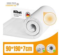 Aiibot Surmatelas 90x190cm avec noyau en mousse confortable,Surmatelas 90x190cm,7cm d'épaisseur,Housse amovible et lavable