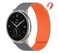 AiiBowy Bracelet 20mm Compatible avec Amazfit Active 2 Square/Active 2/Active/GTR Mini/GTS 4 Mini/GTS 4, Bracelet Silicone Double Magnétique Sport pour Amazfit Bip 3 Pro Gris Orange