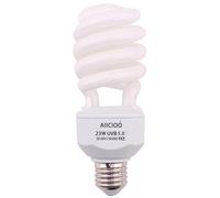 AIICIOO 5,0 23W Ampoule UVB Ampoule pour Reptile Fluorescente Compact pour Tortoise Lizard Plantes Succulentes Améliorer D3 Synthèse Augmenter L'Absorption Du Calcium 220-240V E27