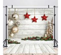 AIIKES 10x10ft Fond de Noël Bois de Noël Flocon de Neige Photographie Fond 10-383