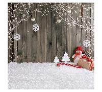 AIIKES 10x10FT Vacances noël Flocon de Neige Toile de Fond Photographie Bois Mur décoration de la Maison pour arrière-Plans Photographie Studio bébé Enfants Photo Toile de Fond 11-155