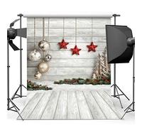 AIIKES 5x7ft Fond de Noël Bois de Noël Flocon de Neige Photographie Fond 10-383