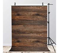 AIIKES 5x7FT Marron Planche de Bois Toile Photographie en Bois Fond Nouveau-né Anniversaire Studio 10-639