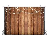 AIIKES 7x5FT Fond de Photographie en Bois Brun Vintage pour Douche de Bébé et Décoration de Fête d'anniversaire - Accessoires de Studio 12-660