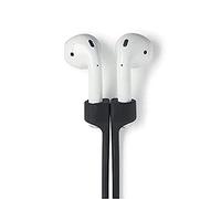 aiino - AirStrap Porte-Collier en Silicone pour Apple AirPods 1 et 2 | Dentelle Anti-Perte - Noir
