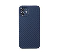 Aiino Italian Ideas Coque pour iPhone 12 - Compatible avec MagSafe - Polypropylène Effet Fibre de Carbone - Antichoc Anti Rayure Ultra Fine Légère Souple - Bleue