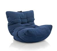 Aiire Fauteuil Pouf Enfant Moderne - Pouffe Poire Design pour Interieur avec Remplissage, Idéal Chambre Ado ou Salon - Petit Bean Bag Chair Gamer ou Coussin de Sol Bleu