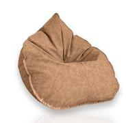 Aiire Fauteuil Pouf Salon Design - Pouffe Poire Interieur Adulte ou Ado avec Remplissage pour Décoration de la Chambre - Gros Bean Bag XXL ou Coussin de Sol Jaune