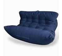 Aiire Fauteuil Pouf Salon Double - Pouffe Géant XXL pour 2 Personnes avec Remplissage Inclus, Idéal pour Lecture, Gaming ou Détente - Bean Bag Lit Enfant et Canapé Adulte pour Chambre Bleu