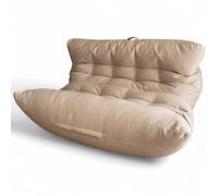 Aiire Fauteuil Pouf Salon Double - Pouffe Géant XXL pour 2 Personnes avec Remplissage Inclus, Idéal pour Lecture, Gaming ou Détente - Bean Bag Lit Enfant et Canapé Adulte pour Chambre Beige