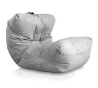 Aiire Fauteuil Pouf Salon Moderne - Pouffe Géant Interieur Adulte ou Ado avec Remplissage pour Décoration de la Chambre - Gros Bean Bag XXL ou Coussin de Sol Gris