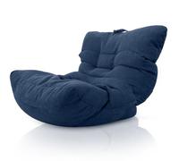 Aiire Fauteuil Pouf Salon Moderne - Pouffe Géant Interieur Adulte ou Ado avec Remplissage pour Décoration de la Chambre - Gros Bean Bag XXL ou Coussin de Sol Bleu