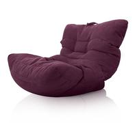 Aiire Fauteuil Pouf Salon Moderne - Pouffe Géant Interieur Adulte ou Ado avec Remplissage pour Décoration de la Chambre - Gros Bean Bag XXL ou Coussin de Sol Violette