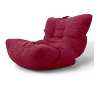 Aiire Fauteuil Pouf Salon Moderne - Pouffe Géant Interieur Adulte ou Ado avec Remplissage pour Décoration de la Chambre - Gros Bean Bag XXL ou Coussin de Sol Rouge