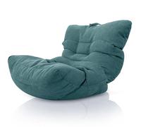 Aiire Fauteuil Pouf Salon Moderne - Pouffe Géant Interieur Adulte ou Ado avec Remplissage pour Décoration de la Chambre - Gros Bean Bag XXL ou Coussin de Sol Vert