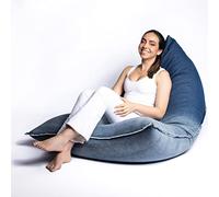 Aiire Fauteuil Pouf Salon Moderne - Pouffe Géant Interieur Adulte ou Ado avec Remplissage pour Décoration de la Chambre - Gros Bean Bag XXL ou Coussin de Sol Jean