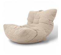 Aiire Fauteuil Pouf Salon Moderne - Pouffe Géant Interieur Adulte ou Ado avec Remplissage pour Décoration de la Chambre - Gros Bean Bag XXL ou Coussin de Sol Beige