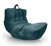 Aiire Fauteuil Pouf Salon Moderne - Pouffe Géant Interieur Adulte ou Ado avec Remplissage pour Décoration de la Chambre - Gros Bean Bag XXL ou Coussin de Sol en Velours Vert
