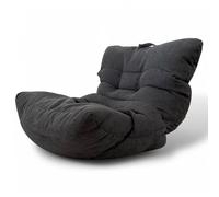 Aiire Fauteuil Pouf Salon Moderne - Pouffe Géant Interieur Adulte ou Ado avec Remplissage pour Décoration de la Chambre - Gros Bean Bag XXL ou Coussin de Sol Gris Foncé