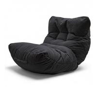 Aiire Fauteuil Pouf Salon Moderne - Pouffe Géant XXL Interieur Adulte ou Ado avec Remplissage pour Décoration de la Chambre - Gros Bean Bag ou Coussin de Sol Noir