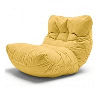 Aiire Fauteuil Pouf Salon Moderne - Pouffe Géant XXL Interieur Adulte ou Ado avec Remplissage pour Décoration de la Chambre - Gros Bean Bag ou Coussin de Sol Jaune