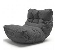 Aiire Fauteuil Pouf Salon Moderne - Pouffe Géant XXL Interieur Adulte ou Ado avec Remplissage pour Décoration de la Chambre - Gros Bean Bag ou Coussin de Sol Gris Foncé