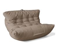 Aiire Fauteuil Pouf Salon Moderne - Pouffe Géant XXL pour 2 Personnes avec Remplissage - Idéal pour Lecture, Gaming ou Détente - Bean Bag Lit Enfant et Canapé Adulte pour Chambre Marron