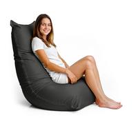 Aiire Housse pouf de salon sans rembourrage | Design ergonomique | Ultra flexible en lycra lavable | Housse pouf poire pour enfant, adolescent ou adolescent | Idéal pour lire, jouer, travailler | Gris