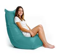 Aiire Pouf de salon avec rembourrage inclus, design moderne et ergonomique, avec housse lavable en Lycra, idéal pour lire, jouer et se détendre Couleur turquoise