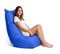 Aiire Pouf de salon moderne avec rembourrage inclus - Design ergonomique ultra flexible en lycra lavable - Pouf poire pour enfant, adolescent ou adolescent pour chambre - Bean Bag Chair Bleu