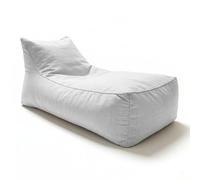 Aiire Pouf d'extérieur géant long 180 x 80 x 70 cm avec rembourrage inclus pour jardin, terrasse ou salon Gris