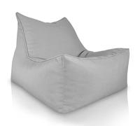 Aiire Pouf Exterieur Géant Moderne - Fauteuil Pouffe Salon XXL avec Remplissage pour Décoration Chambre et Jardin - Bean Bag Chair Adulte ou Ado - Coussin de Sol Gris