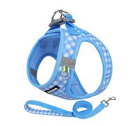 AIITLE Easy Walk Ensemble harnais et laisse pour chien - Sans traction - Maille respirante d'été - Bandes réfléchissantes - Harnais réglable anti-fugue pour chiens de taille moyenne - Bleu, taille L