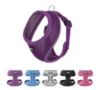 AIITLE Harnais pour chien pour filles de taille moyenne, gilet en maille confortable réglable avec fermeture rapide, bandes de sécurité réfléchissantes, parfait pour les caniche et les ours en peluche