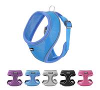 AIITLE Harnais pour chien pour filles de taille moyenne, gilet en maille confortable réglable avec fermeture rapide, bandes de sécurité réfléchissantes, parfait pour les caniche et les ours en peluche