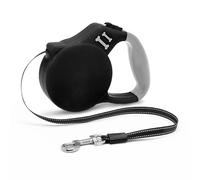 AIITLE Laisse rétractable de 5 m pour chiens de petite race, ruban de sécurité réfléchissant, système de freinage à verrouillage rapide, poignée antidérapante, légère et portable pour voyage