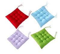 AIITLLYNA Lot de 4 Coussins de Chaise 40 x 40 cm,Coussins de Chaises Carrés,Différents Coloris pour Jardin terrasse Salle à Manger (Combinaison de Couleurs B)
