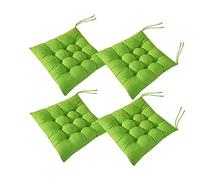 AIITLLYNA Lot de 4 Coussins de Chaise 40 x 40 cm,Coussins de Chaises Carrés,Différents Coloris pour Jardin terrasse Salle à Manger (Vert)