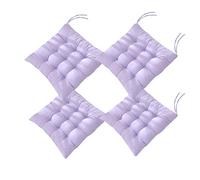 AIITLLYNA Lot de 4 Coussins de Chaise 40 x 40 cm,Coussins de Chaises Carrés,Différents Coloris pour Jardin terrasse Salle à Manger (Violet Clair)