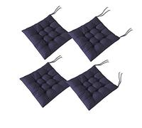 AIITLLYNA Lot de 4 Coussins de Chaise 40 x 40 cm,Coussins de Chaises Carrés,Différents Coloris pour Jardin terrasse Salle à Manger (Marine)