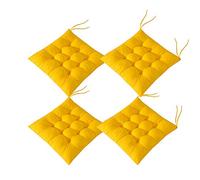 AIITLLYNA Lot de 4 Coussins de Chaise 40 x 40 cm,Coussins de Chaises Carrés,Différents Coloris pour Jardin terrasse Salle à Manger (Jaune)
