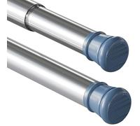 Aiitomg 1 Tringle de Douche télescopique sans perçage pour armoires, Salle de Bain, penderie, 135-200cm (1 pièce), Argent (diamètre 25 mm)