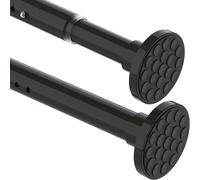 Aiitomg Tringle télescopique, 3 m, Extra Longue, sans perçage, Extensible, pour Rideaux de Salle de Bain et Chambre à Coucher, vêtements, Noire, 300 à 355 cm, 32 mm de diamètre