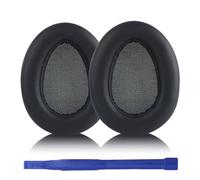 Aiivioll Coussinets de rechange pour casque JLab JBuds Lux ANC avec coussinets d'écouteurs, cuir protéiné et mousse à mémoire de forme, noirs