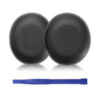 Aiivioll Pads d'oreille pour casque audio compatibles avec Jabra Evolve2 65, 40, Elite 45h en cuir et mousse à mémoire de forme, noir