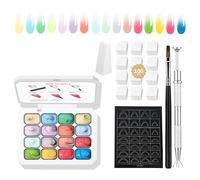 AIJIMEI 16 Ombre gel nail polish, realizing gradual ombregel effect, easy to use, durable, French DIY nail polish, suitable for nail lovers gelombre (set7)