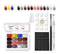 AIJIMEI 16 vernis à ongles ombre gel, réalisant un effet ombregel progressif, facile à utiliser, durable, vernis à ongles DIY français, adapté pour les amants des ongles gelombre (set3)